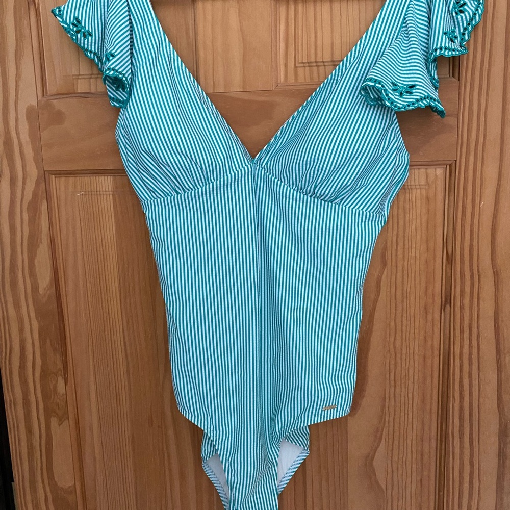 Striped One Piece Swimsuit